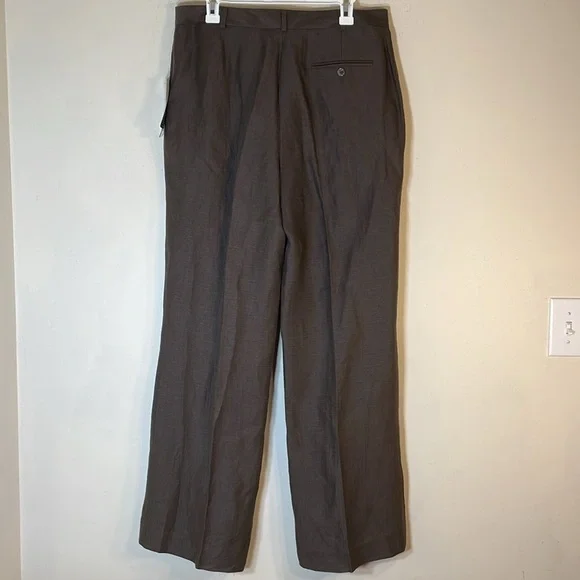 Anne Klein Linen Silk Blend Palm Springs Earth Double Layer Dress Pants. 14. NWT - Picture 7 of 12